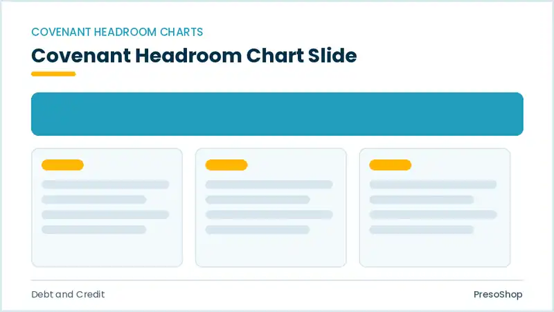 Editable PowerPoint covenant headroom chart slide template, built from recolourable native shapes for debt and credit decks