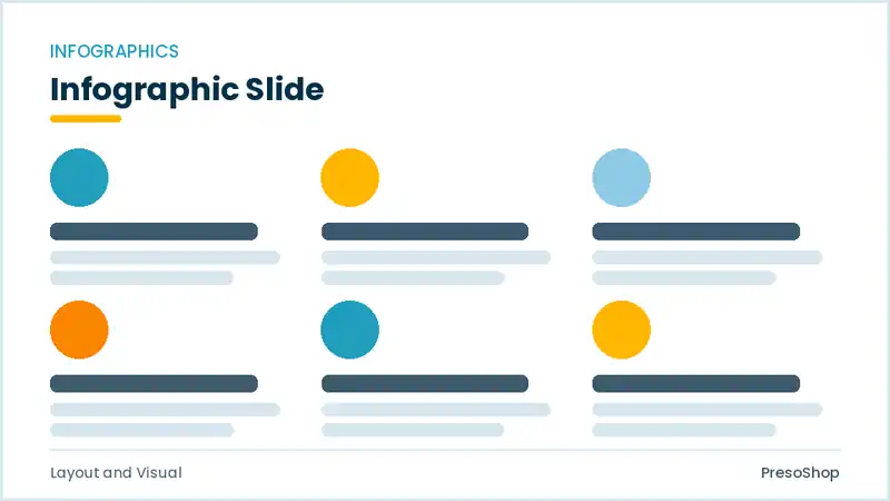 Editable PowerPoint infographic slide template, built from recolourable native shapes for layout and visual decks