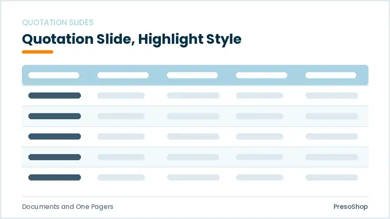 Editable PowerPoint quotation slide template with an accented takeaway, built from recolourable native shapes for documents and one pagers decks