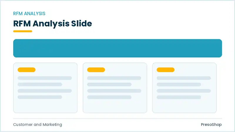 Editable PowerPoint rfm analysis slide template, built from recolourable native shapes for customer and marketing decks