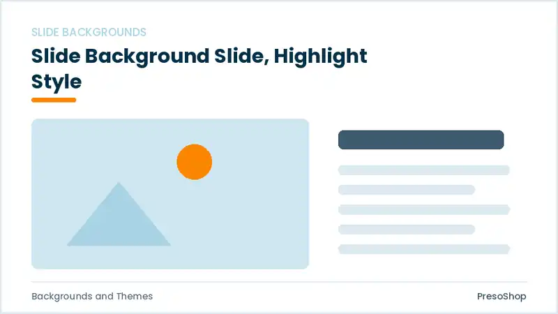 Editable PowerPoint slide background slide template with an accented takeaway, built from recolourable native shapes for backgrounds and themes decks